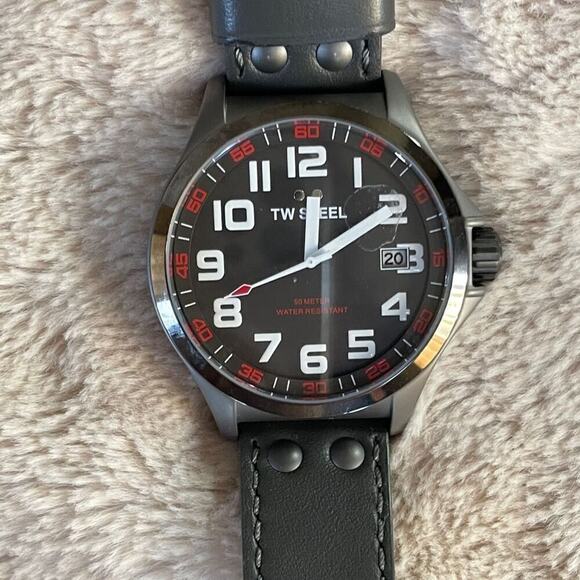 TW Steel Black Watch with Leather Strap | Sz OS - Picture 8 of 8